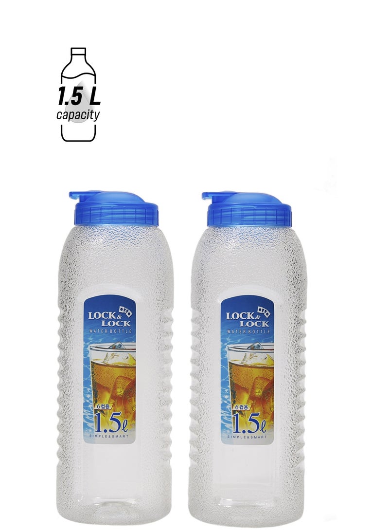 LocknLock Sipper Water Bottle Clear 1.5 + 1.5Liters